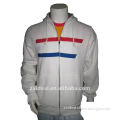 YKK zipper-up heavy polyester cotton men's knitted hoodies & sweatshirt
